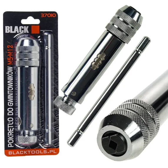 BLACK menetfúró hajtóvas M15-M12 110mm, irányváltós – 37010