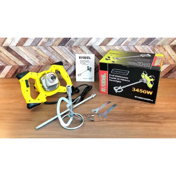 Ryodel keverőgép, habarcskeverő, festékkeverő gép 3450 W RY-EMX3450PRO