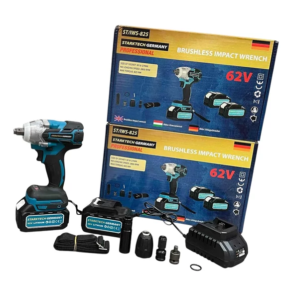 Starktech Germany Akkus ütvecsavarozó, bitfejes kerékkulcs - ST/IWS-825