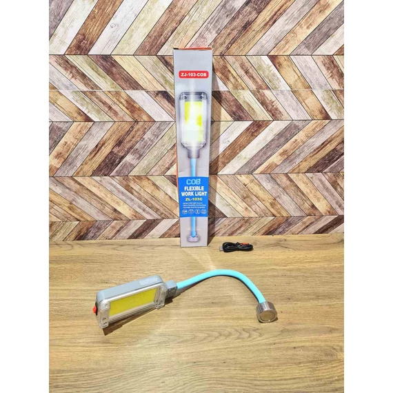 Akkus LED szerelőlámpa, LED lámpa mágneses talppal, szerelőlámpa, ZJ-103-COB