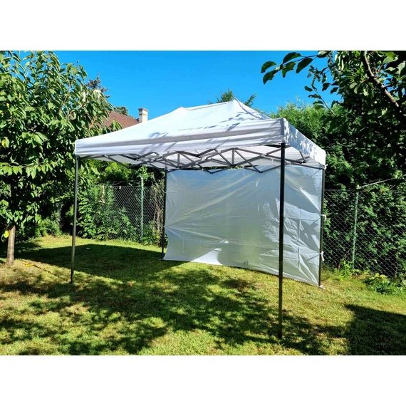 3 méteres oldalfal kerti sátorhoz, pavilonhoz, sörsátorhoz, fehér színben OF-3M-F