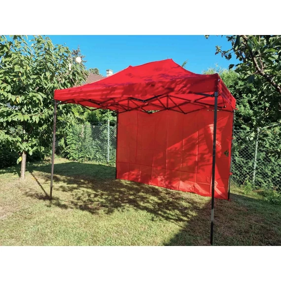 3 méteres oldalfal kerti sátorhoz, pavilonhoz, sörsátorhoz, piros színben OF-3M-P