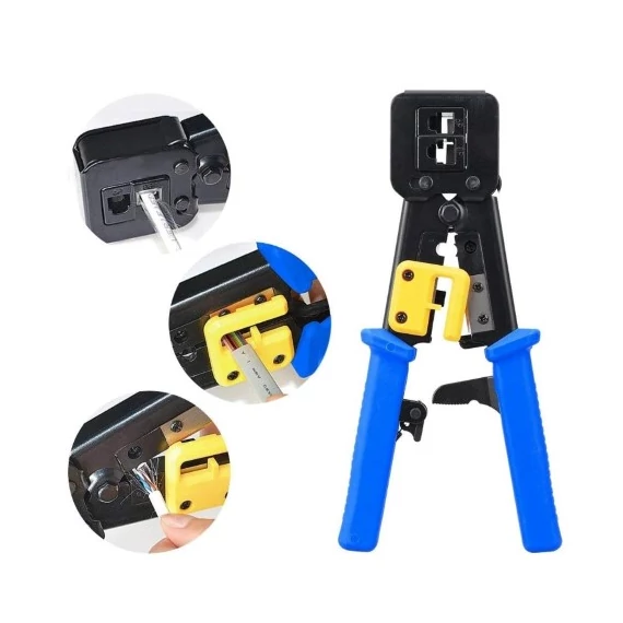 Haina kombinált krimpelõ, blankoló és vágófogó, RJ45, 8P8C, 6P6C, RJ12, 6P4C, RJ11 aljzatokhoz, 1500W, HA-2012