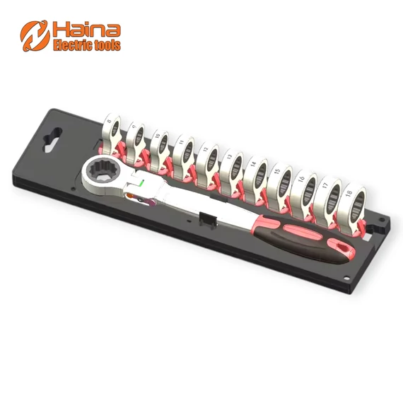 Haina flex head 12 az 1-ben racsnis villáskulcs készlet 8-19mm, HA-6524