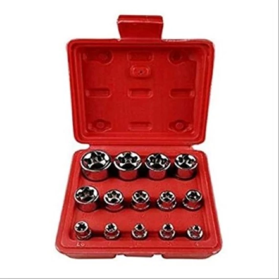 Haina 14-részes belsõ torx dugókulcs készlet 1/4" 3/8" 1/2", Chrome-Vanadium, 100% új, bontatlan dobozban, HB-6853
