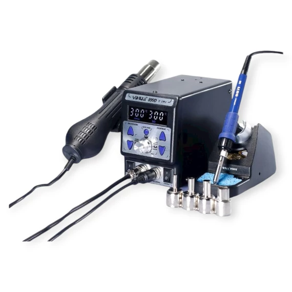 Yihua 2-funkciós SMD forrasztóállomás 700W forrólevegõs és forrasztópákás, YH899D-II