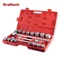 KrafTech 21 darabos 3/4&quot;-os meghajtású 12 pontos racsniskulcs króm dugókulcs készlet, HB-6889