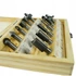 Kép 2/4 - BLACK – 12db-os felsőmaró készlet, 8mm, fa dobozban – 35000