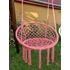 Kép 3/4 - Elegáns, kényelmes függőszék, pink otthoni horgolt függőfotel, hinta rózsaszín, HFF-P1 