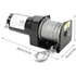 Kép 4/14 - Minőségi 12V/24V elektromos csörlő 1360 kg-os teherbírás, 10m/5mm acélsodrony, duplázó csiga, HA-2254