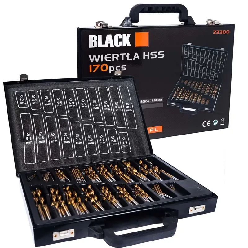 BLACK fémfúró készlet 170db-os – 33300