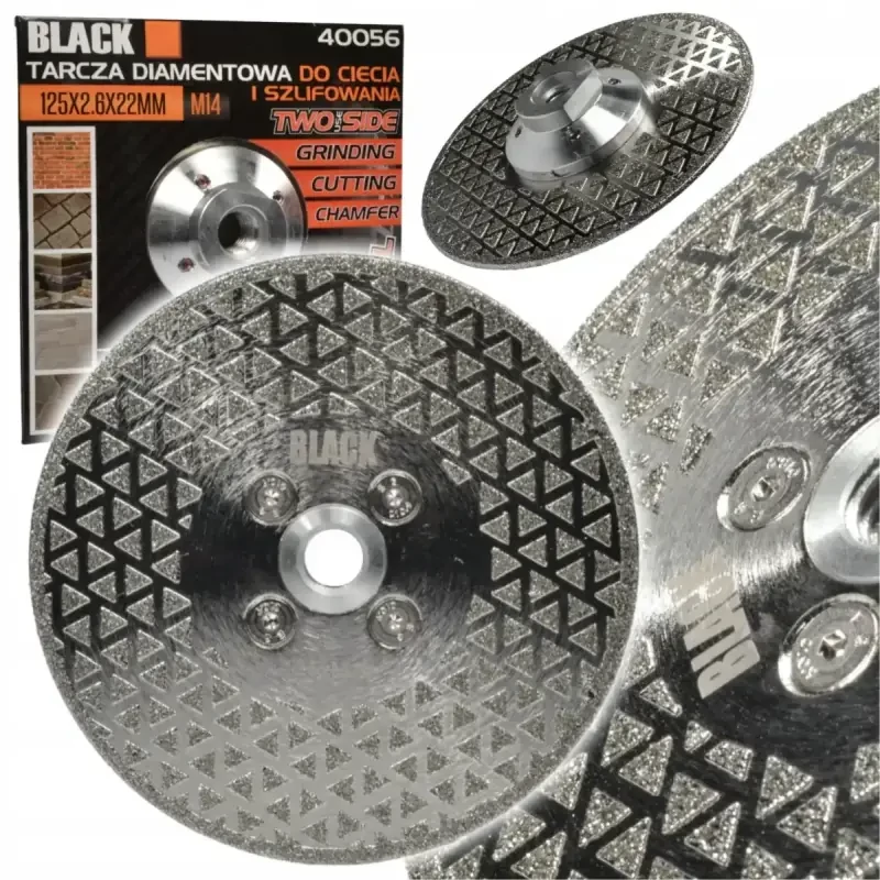 BLACK Gyémánt vágókorong és csiszolókorong 125mm, kő, beton, kerámia – 40056