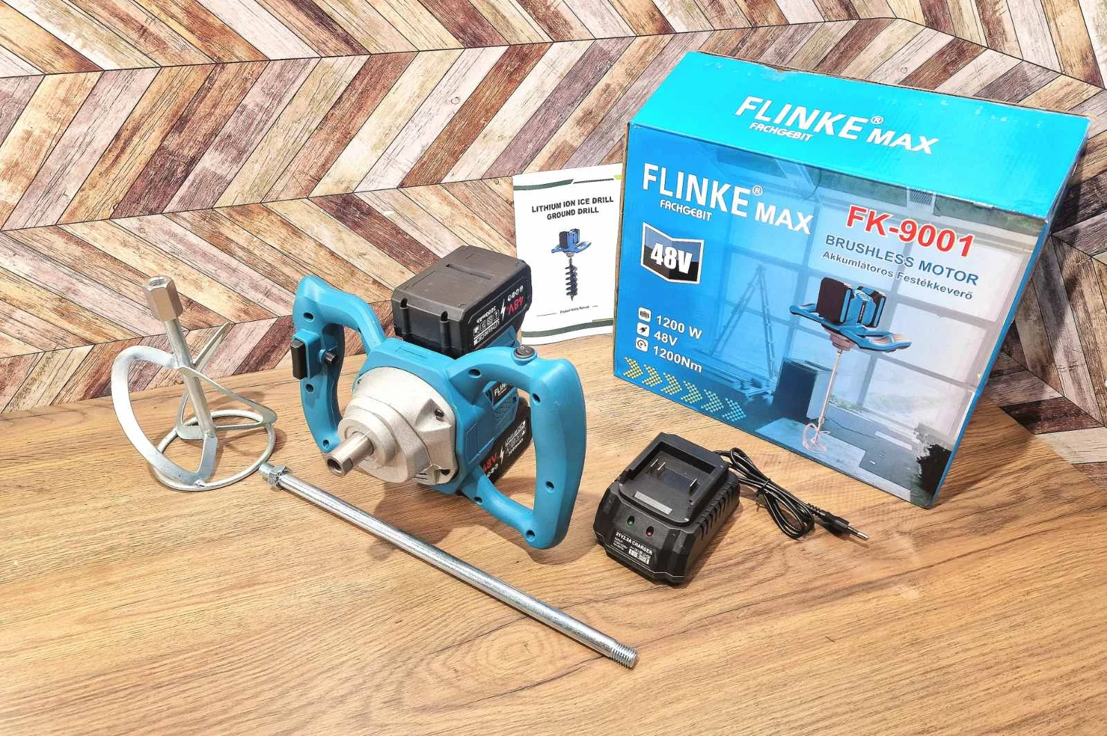 Flinke MAX FK-9001 Festékkeverő 1200W, 48V akkuval