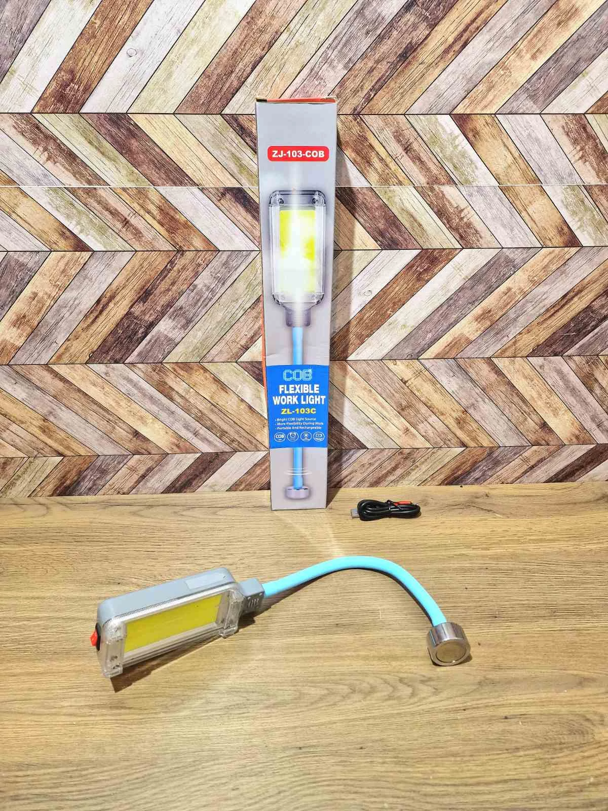 Akkus LED szerelőlámpa, LED lámpa mágneses talppal, szerelőlámpa, ZJ-103-COB