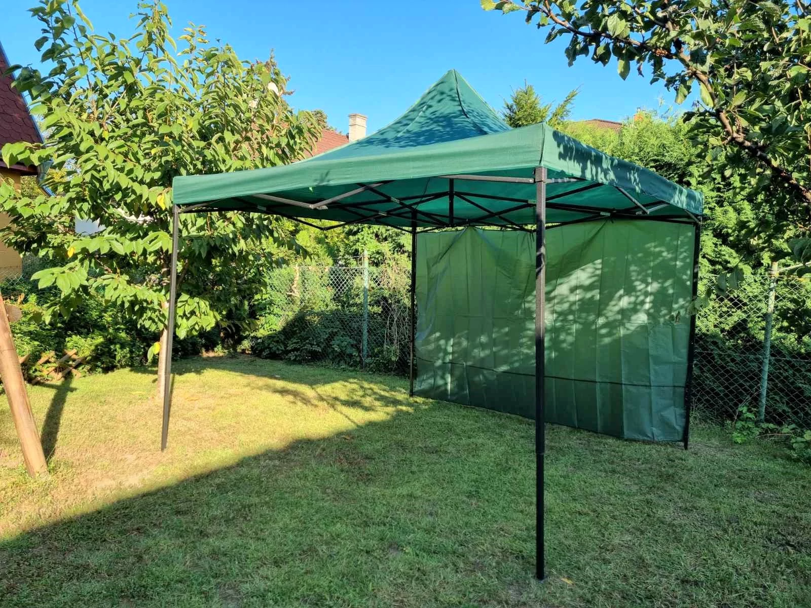 3 méteres oldalfal kerti sátorhoz, pavilonhoz, sörsátorhoz, zöld színben OF-3M-Z