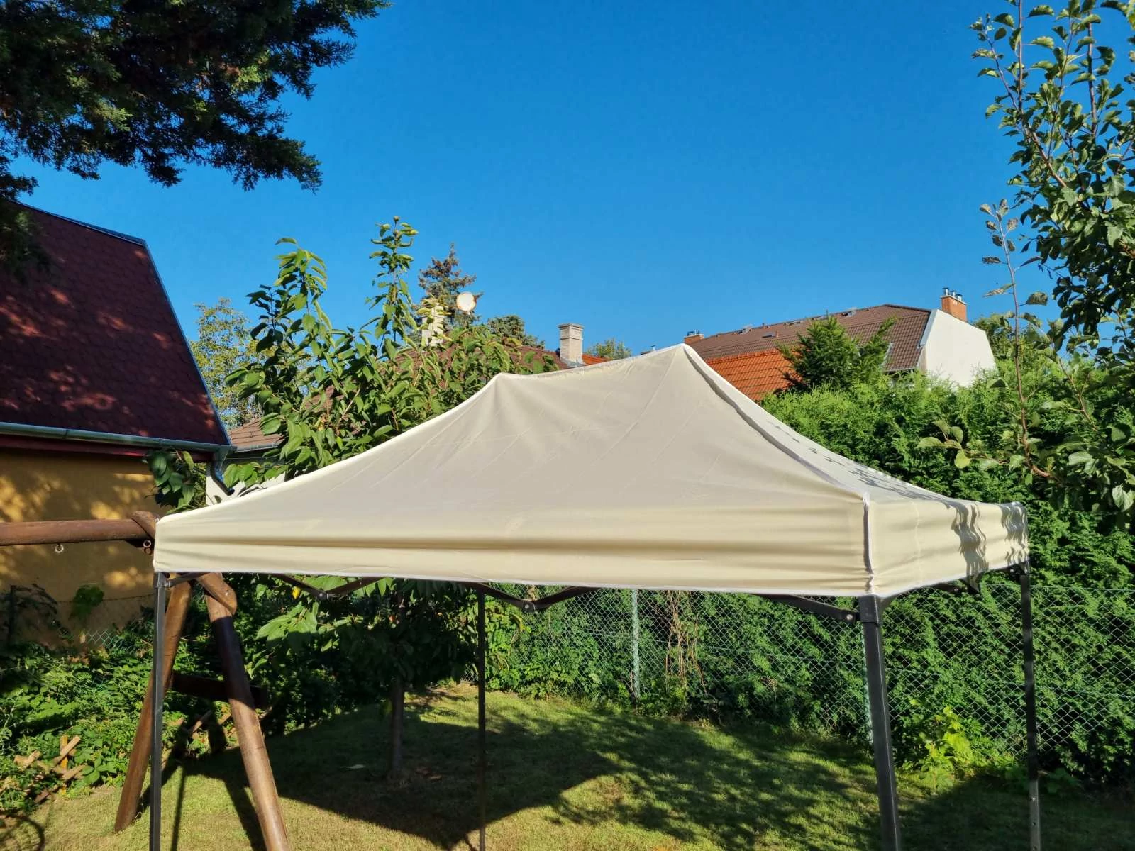 Ponyva 2x3 méteres, bézs színben kerti sátorhoz, pavilonhoz, sörsátorhoz, 2x3 m sátor ponyva KSP-2x3-B