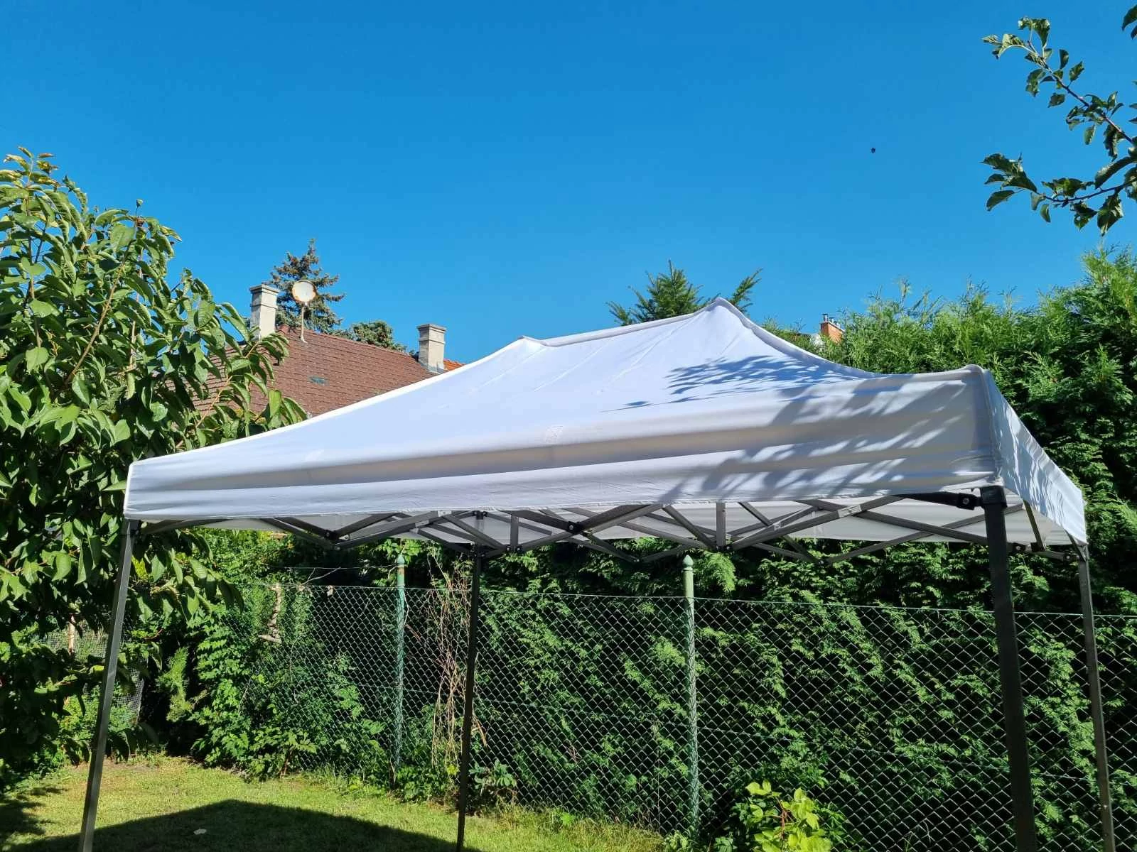 Ponyva 2x3 méteres, fehér színben kerti sátorhoz, pavilonhoz, sörsátorhoz, 2x3 m sátor ponyva KSP-2x3-F