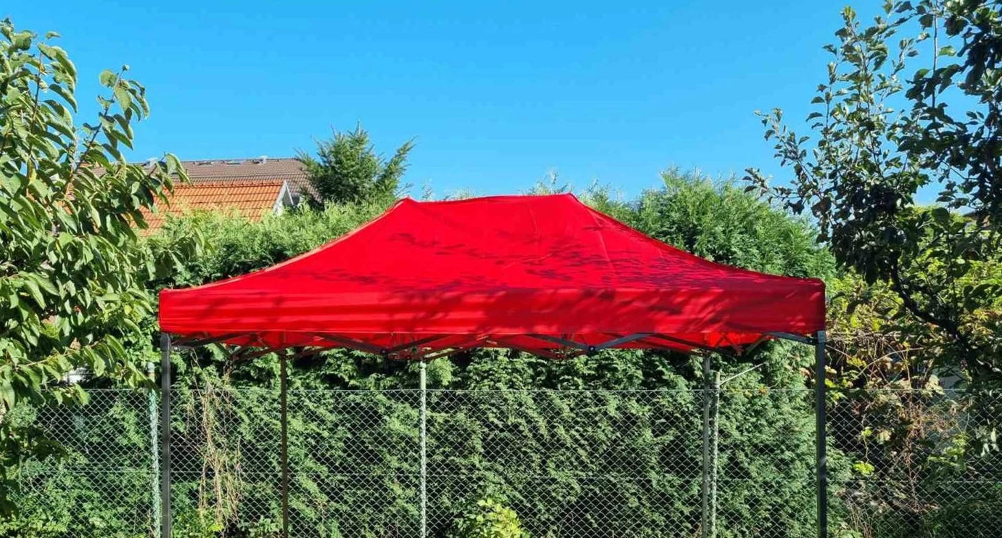 Ponyva 2x3 méteres, piros színben kerti sátorhoz, pavilonhoz, sörsátorhoz, 2x3 m sátor ponyva KSP-2x3-P