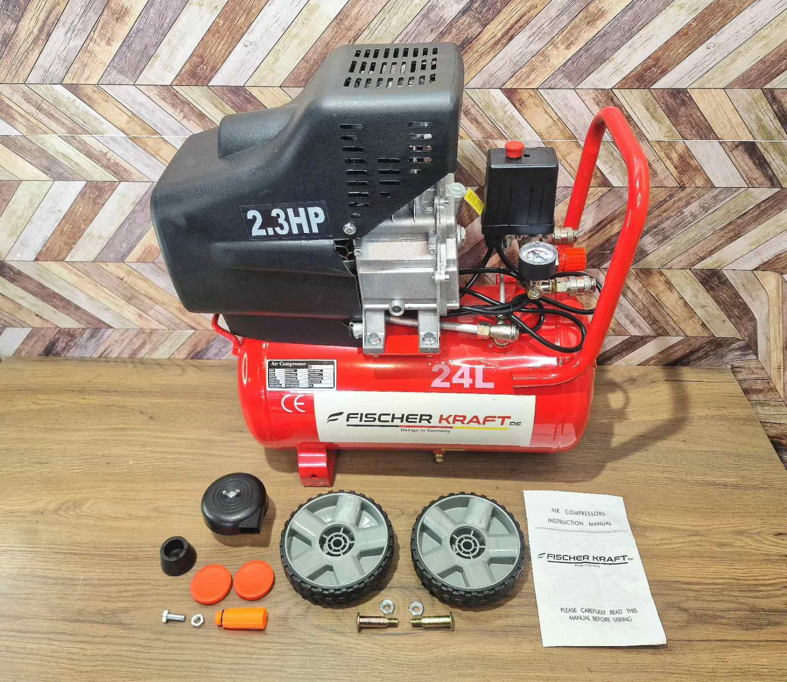 Fischer Kraft 24 literes kompresszor 1500w/2Hp teljesítmény, FS-5324