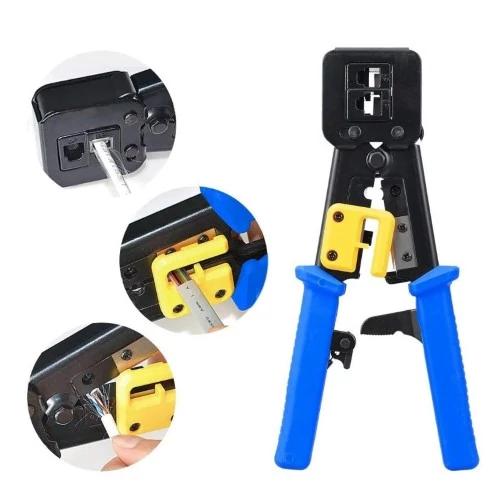 Haina kombinált krimpelõ, blankoló és vágófogó, RJ45, 8P8C, 6P6C, RJ12, 6P4C, RJ11 aljzatokhoz, 1500W, HA-2012