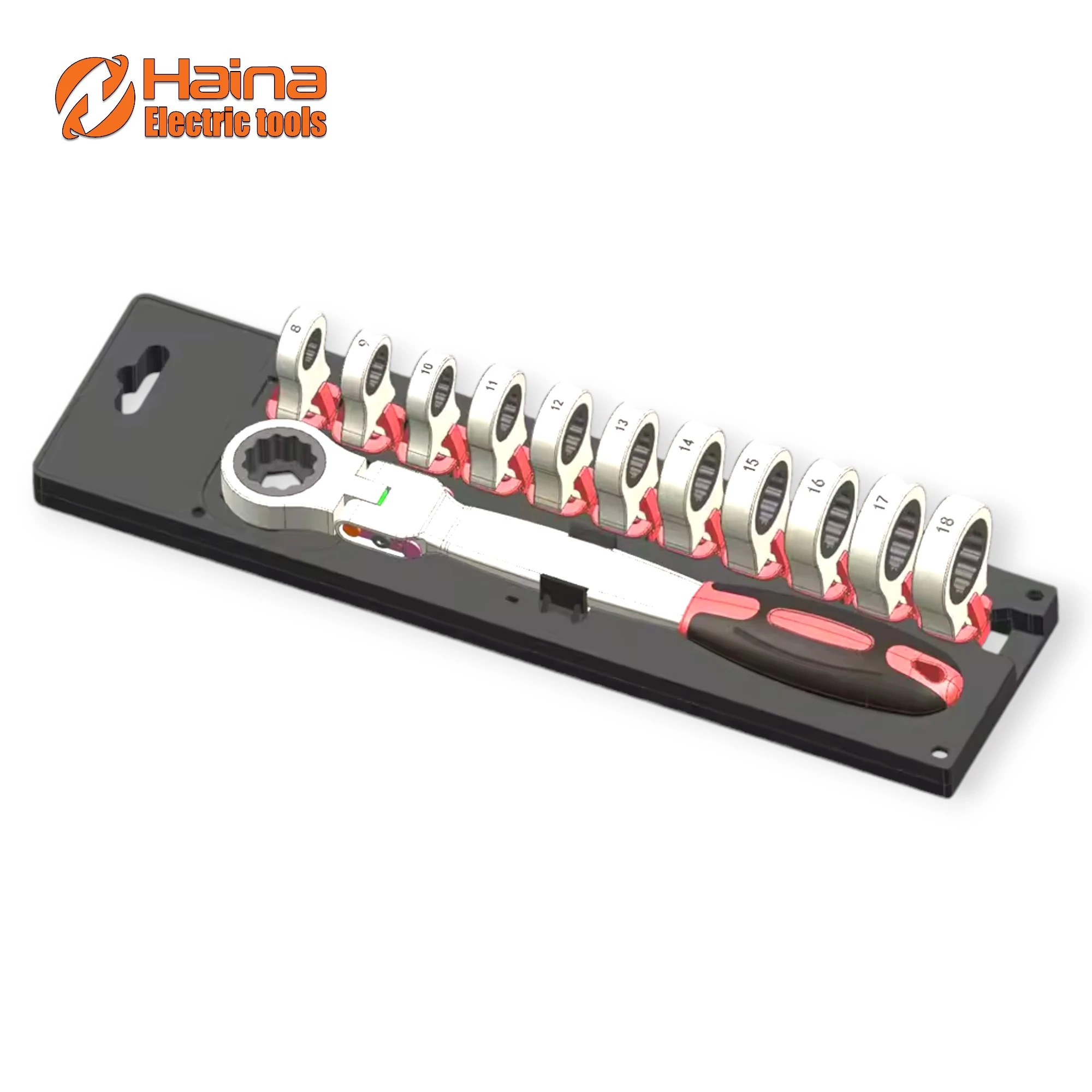 Haina flex head 12 az 1-ben racsnis villáskulcs készlet 8-19mm, HA-6524